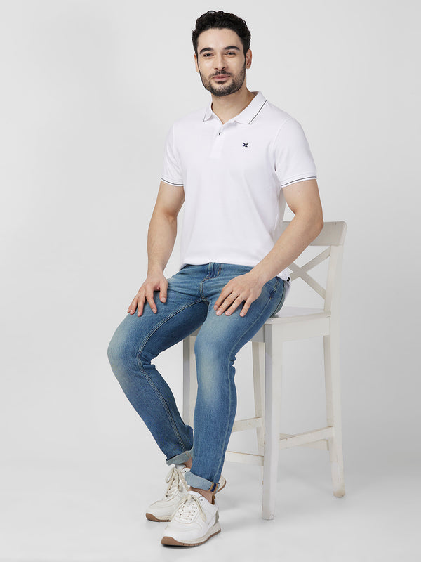 Killer Men White Printed Slim Fit T-Shirts