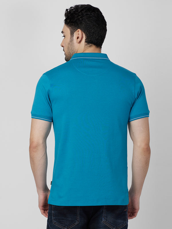 Killer Men Blue Printed Slim Fit T-Shirts