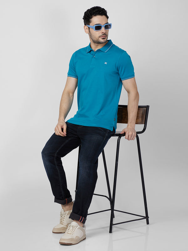 Killer Men Blue Printed Slim Fit T-Shirts