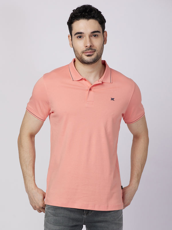 Killer Men Peach Printed Slim Fit T-Shirts