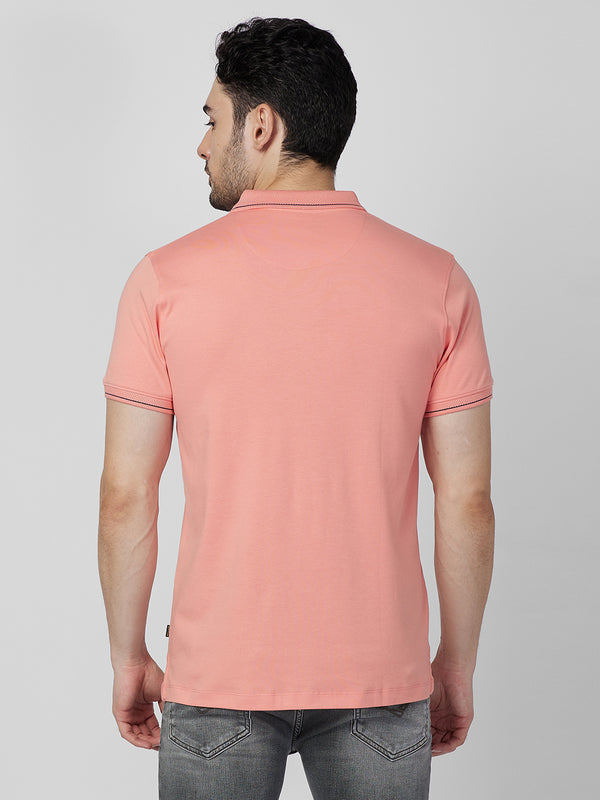 Killer Men Peach Printed Slim Fit T-Shirts
