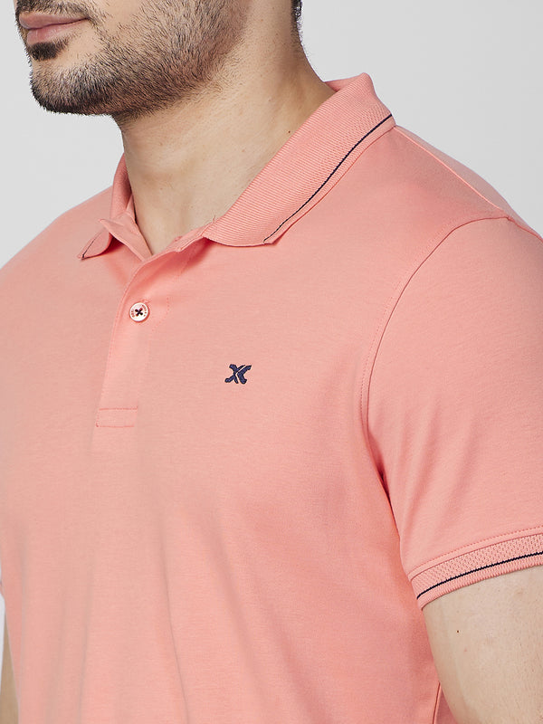 Killer Men Peach Printed Slim Fit T-Shirts