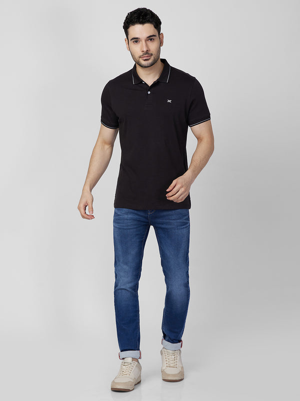 Killer Men Black Printed Slim Fit T-Shirts