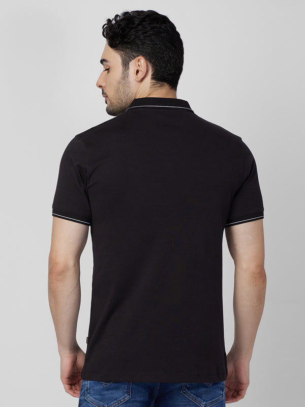 Killer Men Black Printed Slim Fit T-Shirts