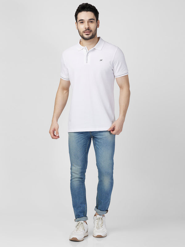 Killer Men White Printed Slim Fit T-Shirts