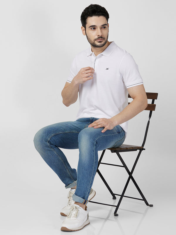 Killer Men White Printed Slim Fit T-Shirts