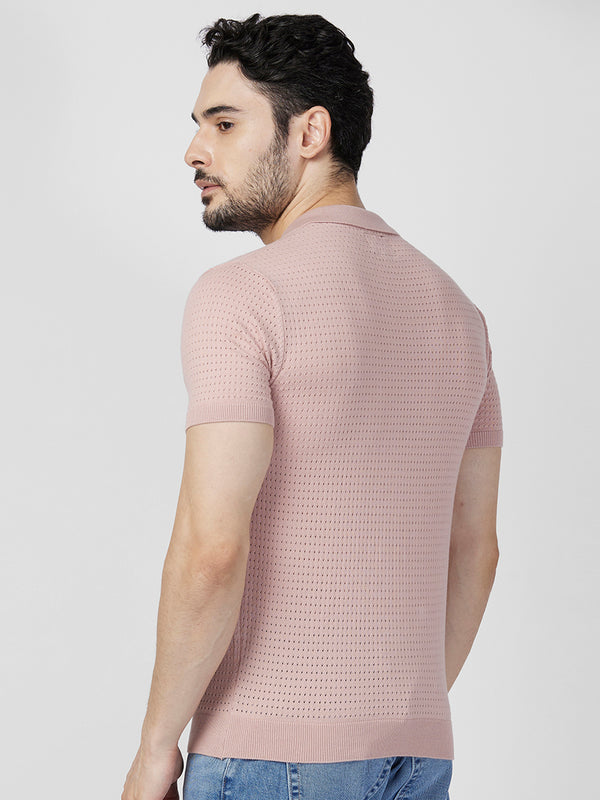 Killer Men Pink Printed Slim Fit T-Shirts