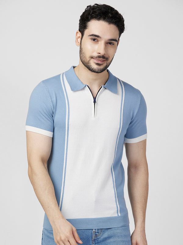 Killer Men Blue Printed Slim Fit T-Shirts