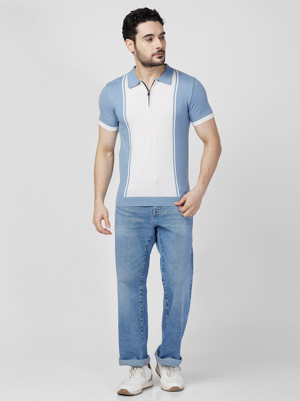 Killer Men Blue Printed Slim Fit T-Shirts