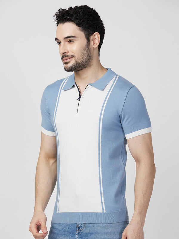 Killer Men Blue Printed Slim Fit T-Shirts