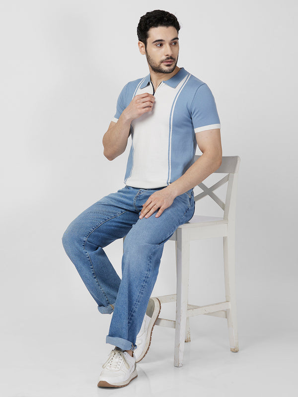 Killer Men Blue Printed Slim Fit T-Shirts