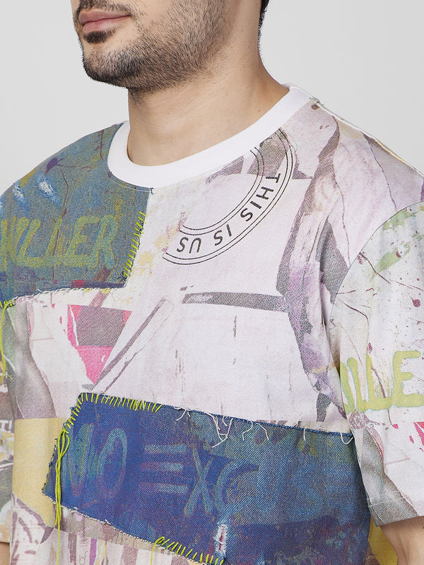 Killer Men White Printed Round Neck T-Shirts