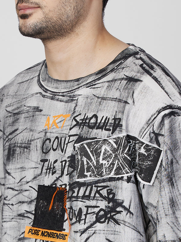 Killer Men White Printed Round Neck T-Shirts