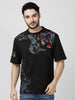 Killer Men Black Printed Round Neck T-Shirts