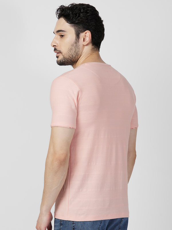 Killer Men Peach Printed Slim Fit T-Shirts