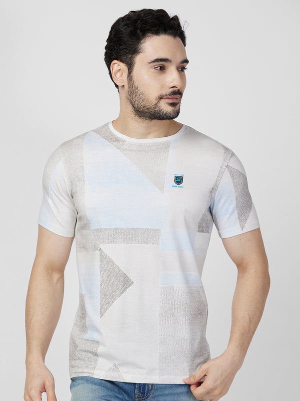 Killer Men White Printed Slim Fit T-Shirts