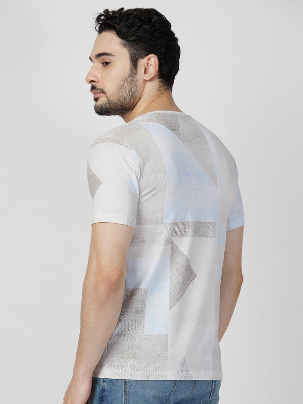 Killer Men White Printed Slim Fit T-Shirts