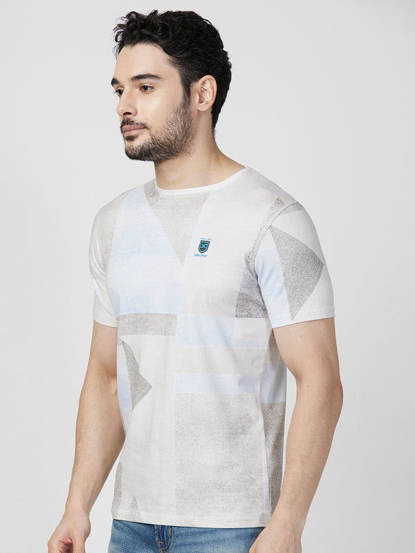 Killer Men White Printed Slim Fit T-Shirts