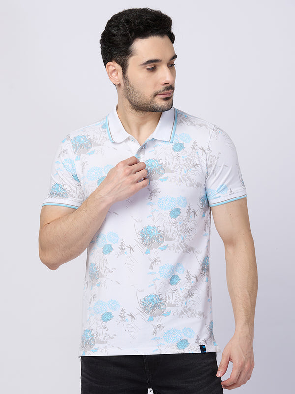 Killer Men White Printed Slim Fit T-Shirts