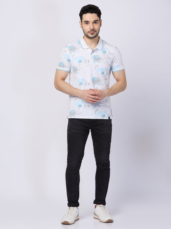 Killer Men White Printed Slim Fit T-Shirts