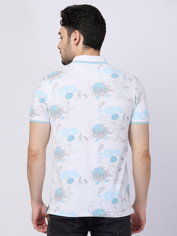 Killer Men White Printed Slim Fit T-Shirts