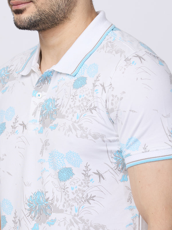 Killer Men White Printed Slim Fit T-Shirts