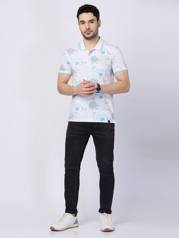 Killer Men White Printed Slim Fit T-Shirts