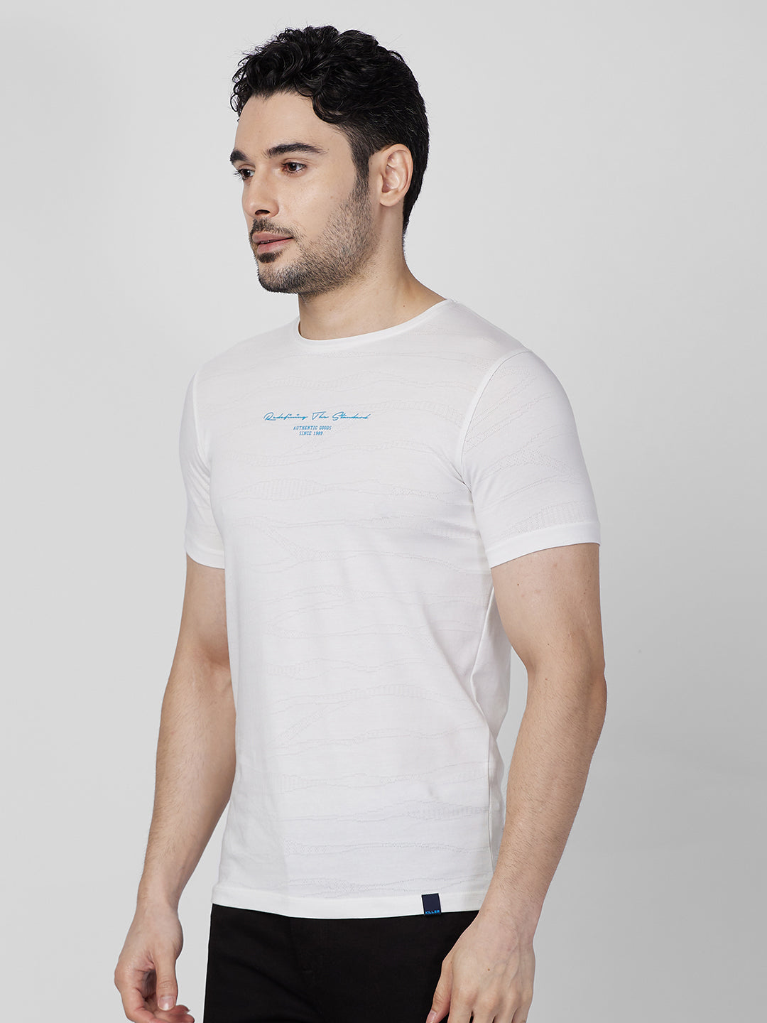 Killer Men White Printed Slim Fit T-Shirts