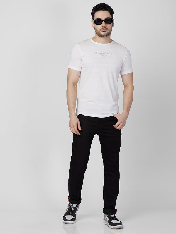 Killer Men White Printed Slim Fit T-Shirts
