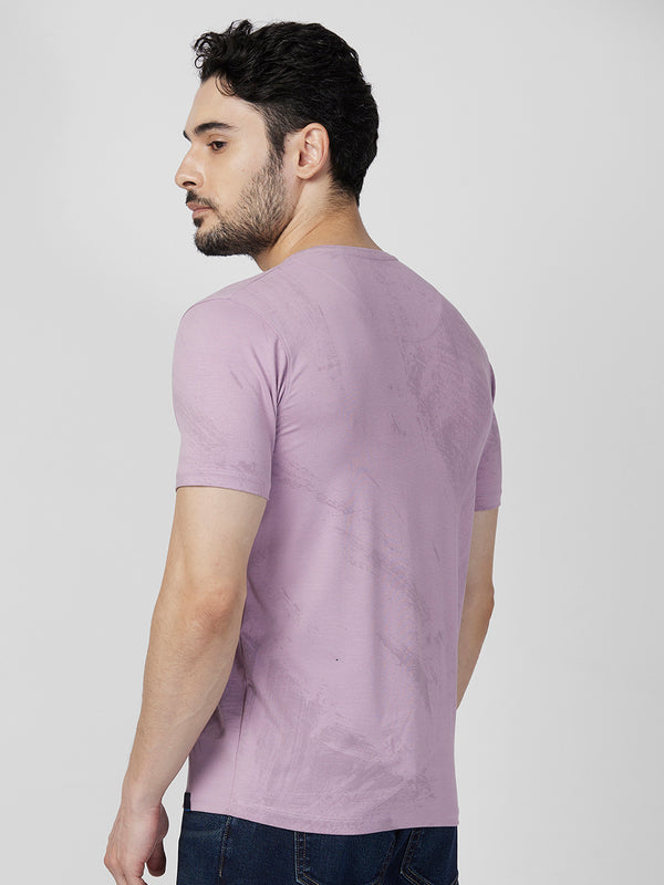 Killer Men Purple Printed Slim Fit T-Shirts