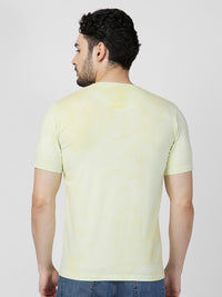 Killer Men Yellow Printed Slim Fit T-Shirts