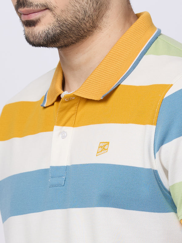 Killer Men Yellow Printed Slim Fit T-Shirts