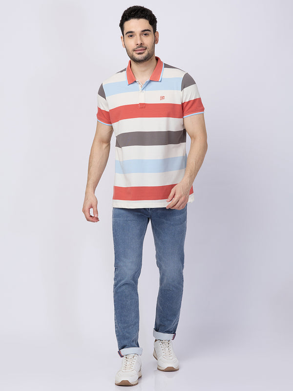 Killer Men Pink Printed Slim Fit T-Shirts