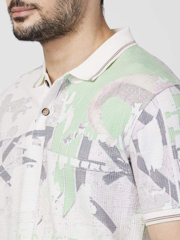 Killer Men Green Printed Slim Fit T-Shirts