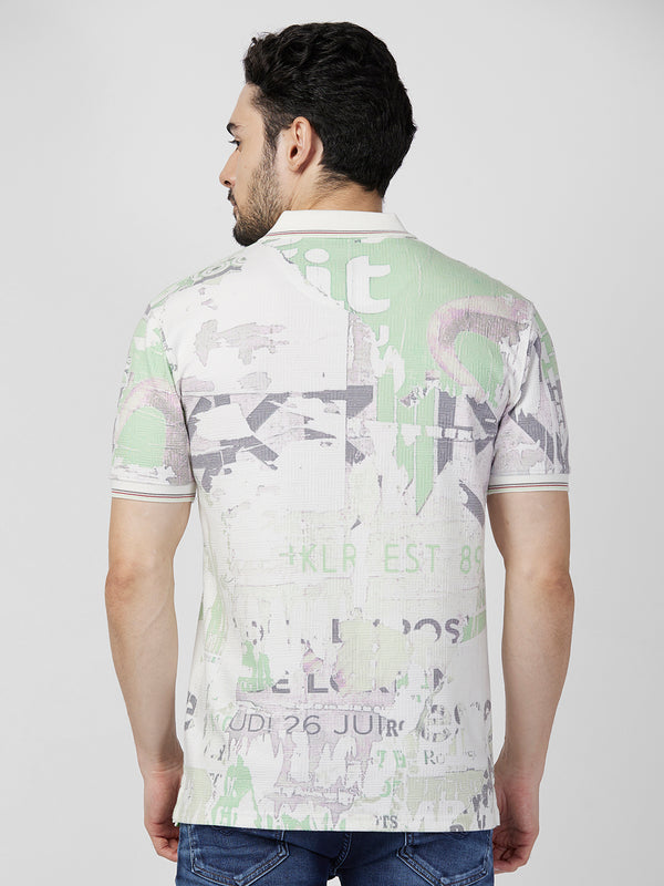 Killer Men Green Printed Slim Fit T-Shirts