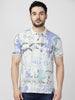Killer Men Blue Printed Slim Fit T-Shirts
