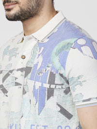 Killer Men Blue Printed Slim Fit T-Shirts