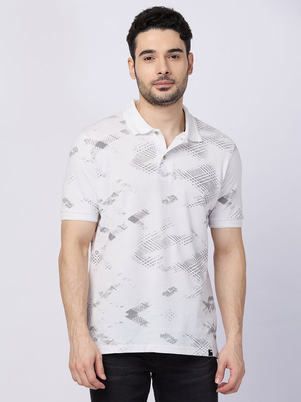 Killer Men White Printed Slim Fit T-Shirts