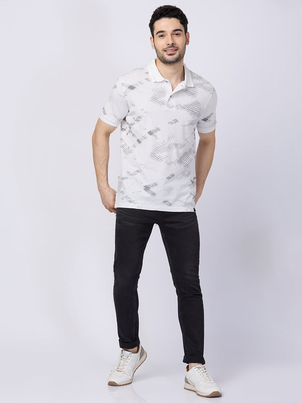 Killer Men White Printed Slim Fit T-Shirts