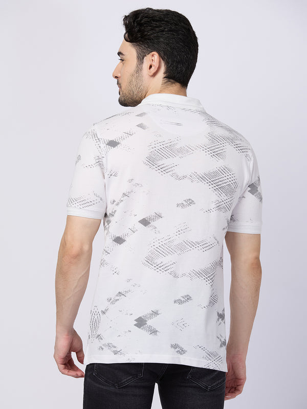 Killer Men White Printed Slim Fit T-Shirts