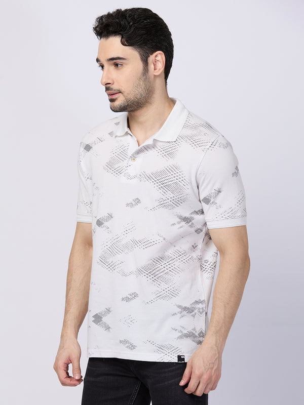 Killer Men White Printed Slim Fit T-Shirts