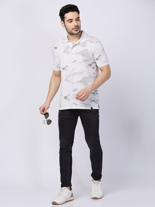 Killer Men White Printed Slim Fit T-Shirts