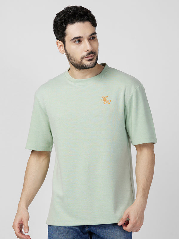 Killer Men Green Printed Round Neck T-Shirts
