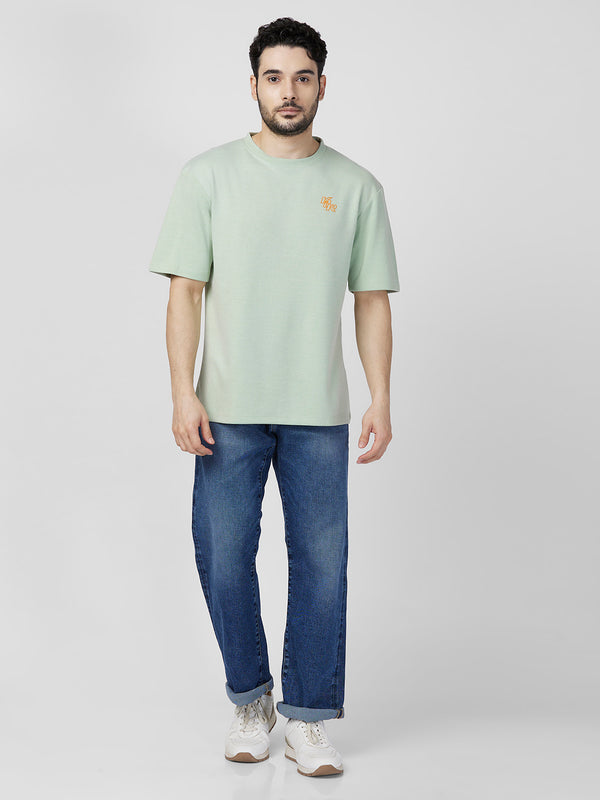 Killer Men Green Printed Round Neck T-Shirts