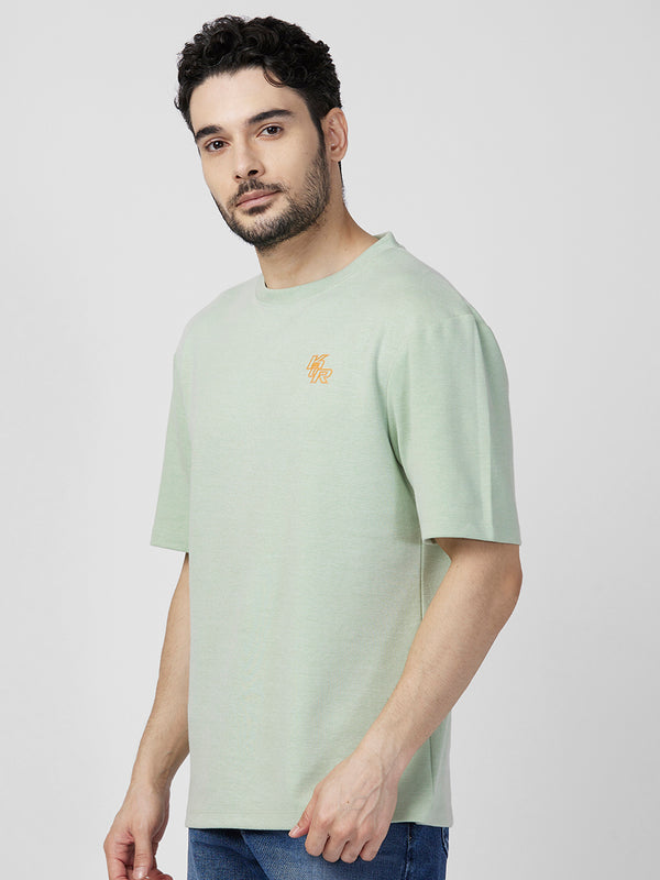 Killer Men Green Printed Round Neck T-Shirts