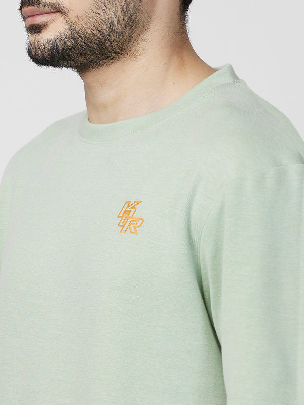 Killer Men Green Printed Round Neck T-Shirts