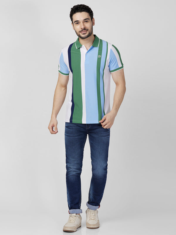 Killer Men Green Printed Slim Fit T-Shirts