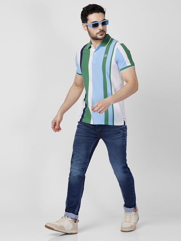 Killer Men Green Printed Slim Fit T-Shirts