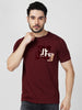 Killer Men Maroon Printed Slim Fit T-Shirts