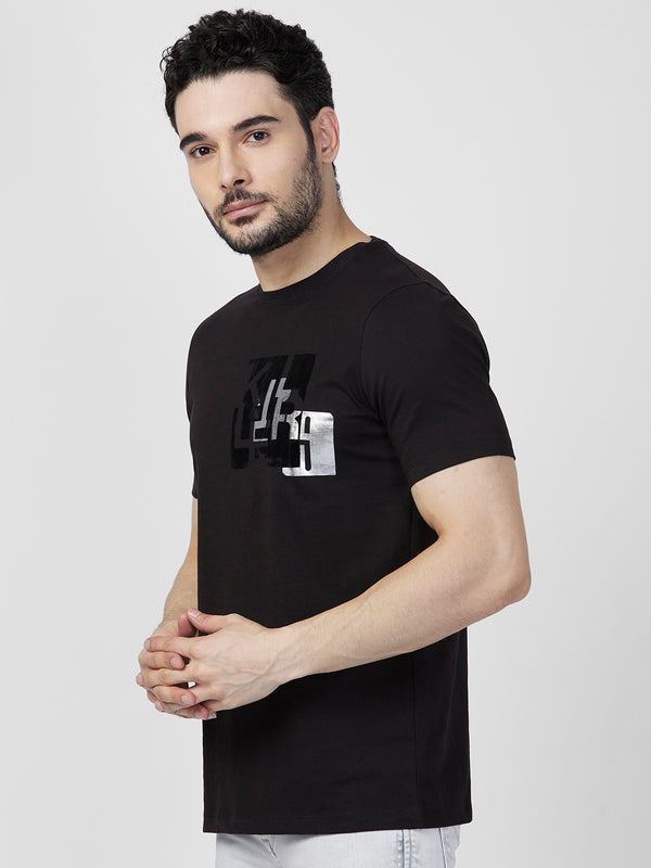 Killer Men Black Printed Slim Fit T-Shirts